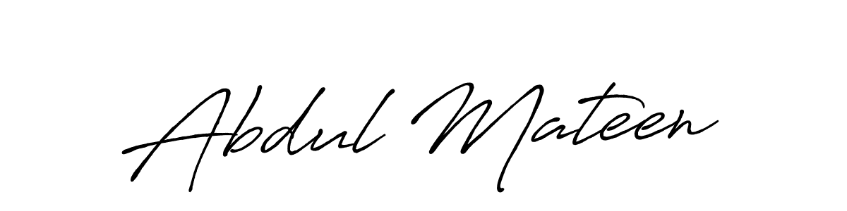 Design your own signature with our free online signature maker. With this signature software, you can create a handwritten (Antro_Vectra_Bolder) signature for name Abdul Mateen. Abdul Mateen signature style 7 images and pictures png