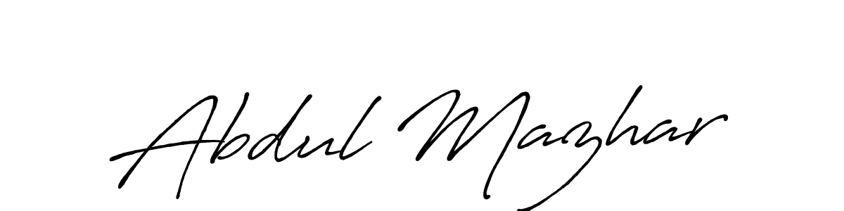 Once you've used our free online signature maker to create your best signature Antro_Vectra_Bolder style, it's time to enjoy all of the benefits that Abdul Mazhar name signing documents. Abdul Mazhar signature style 7 images and pictures png