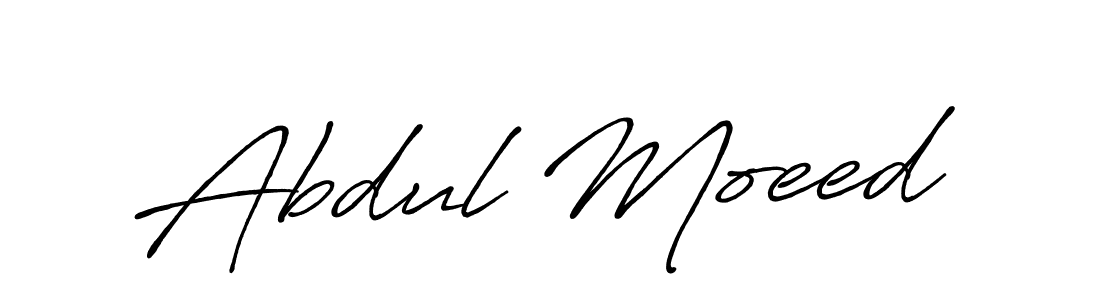 How to make Abdul Moeed name signature. Use Antro_Vectra_Bolder style for creating short signs online. This is the latest handwritten sign. Abdul Moeed signature style 7 images and pictures png