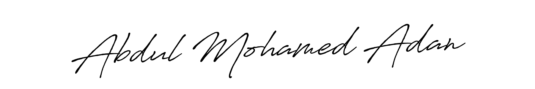 Make a beautiful signature design for name Abdul Mohamed Adan. With this signature (Antro_Vectra_Bolder) style, you can create a handwritten signature for free. Abdul Mohamed Adan signature style 7 images and pictures png
