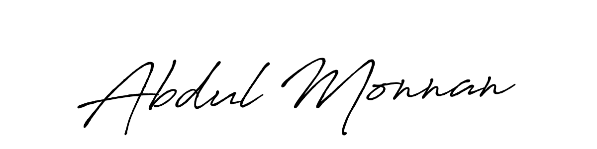 Design your own signature with our free online signature maker. With this signature software, you can create a handwritten (Antro_Vectra_Bolder) signature for name Abdul Monnan. Abdul Monnan signature style 7 images and pictures png