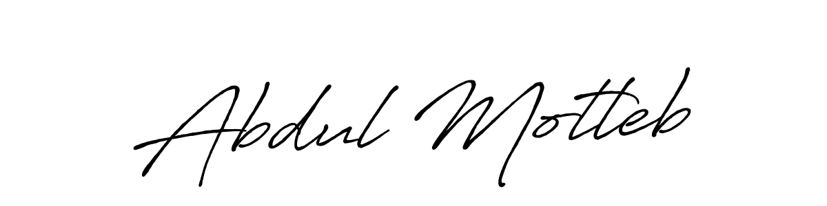 Antro_Vectra_Bolder is a professional signature style that is perfect for those who want to add a touch of class to their signature. It is also a great choice for those who want to make their signature more unique. Get Abdul Motleb name to fancy signature for free. Abdul Motleb signature style 7 images and pictures png