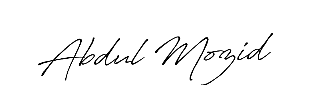 Also we have Abdul Mozid name is the best signature style. Create professional handwritten signature collection using Antro_Vectra_Bolder autograph style. Abdul Mozid signature style 7 images and pictures png