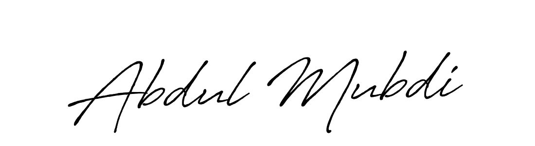 Make a beautiful signature design for name Abdul Mubdi. With this signature (Antro_Vectra_Bolder) style, you can create a handwritten signature for free. Abdul Mubdi signature style 7 images and pictures png