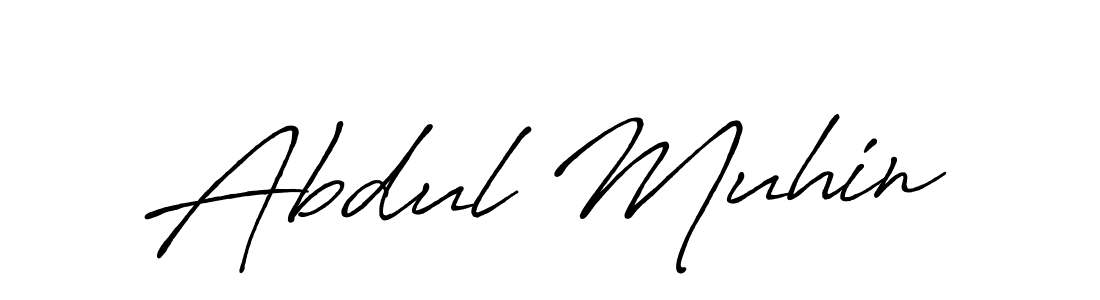 Also You can easily find your signature by using the search form. We will create Abdul Muhin name handwritten signature images for you free of cost using Antro_Vectra_Bolder sign style. Abdul Muhin signature style 7 images and pictures png