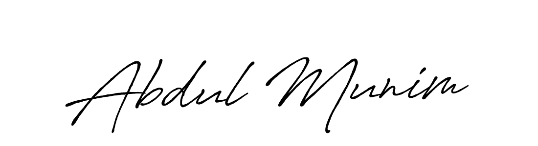 Create a beautiful signature design for name Abdul Munim. With this signature (Antro_Vectra_Bolder) fonts, you can make a handwritten signature for free. Abdul Munim signature style 7 images and pictures png