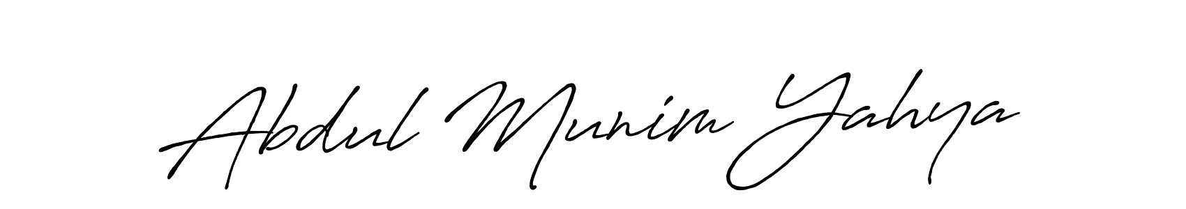 Abdul Munim Yahya stylish signature style. Best Handwritten Sign (Antro_Vectra_Bolder) for my name. Handwritten Signature Collection Ideas for my name Abdul Munim Yahya. Abdul Munim Yahya signature style 7 images and pictures png