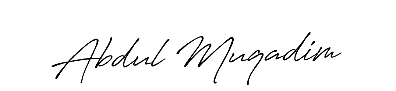 Abdul Muqadim stylish signature style. Best Handwritten Sign (Antro_Vectra_Bolder) for my name. Handwritten Signature Collection Ideas for my name Abdul Muqadim. Abdul Muqadim signature style 7 images and pictures png