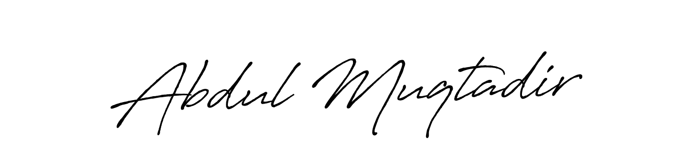 Also we have Abdul Muqtadir name is the best signature style. Create professional handwritten signature collection using Antro_Vectra_Bolder autograph style. Abdul Muqtadir signature style 7 images and pictures png