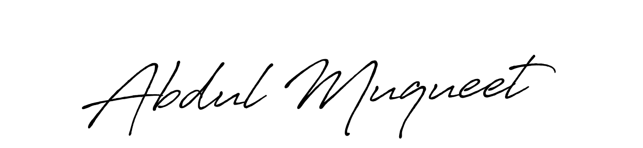 Create a beautiful signature design for name Abdul Muqueet. With this signature (Antro_Vectra_Bolder) fonts, you can make a handwritten signature for free. Abdul Muqueet signature style 7 images and pictures png