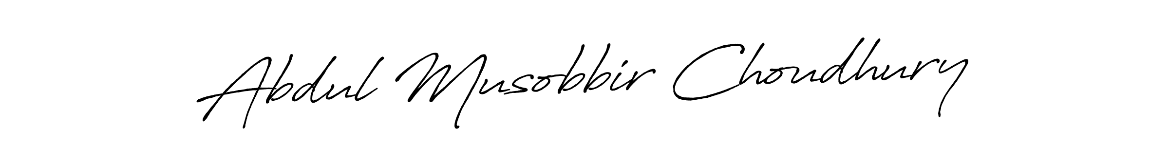 Create a beautiful signature design for name Abdul Musobbir Choudhury. With this signature (Antro_Vectra_Bolder) fonts, you can make a handwritten signature for free. Abdul Musobbir Choudhury signature style 7 images and pictures png