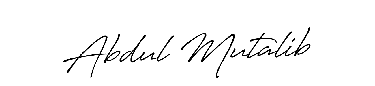 Use a signature maker to create a handwritten signature online. With this signature software, you can design (Antro_Vectra_Bolder) your own signature for name Abdul Mutalib. Abdul Mutalib signature style 7 images and pictures png