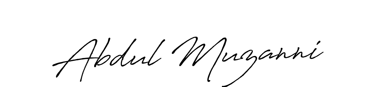 Create a beautiful signature design for name Abdul Muzanni. With this signature (Antro_Vectra_Bolder) fonts, you can make a handwritten signature for free. Abdul Muzanni signature style 7 images and pictures png