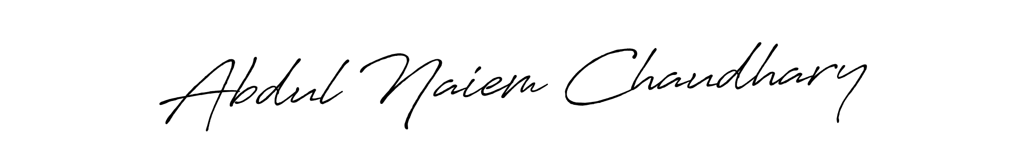 Make a beautiful signature design for name Abdul Naiem Chaudhary. With this signature (Antro_Vectra_Bolder) style, you can create a handwritten signature for free. Abdul Naiem Chaudhary signature style 7 images and pictures png