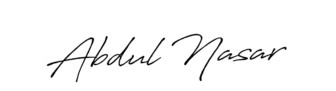 How to make Abdul Nasar name signature. Use Antro_Vectra_Bolder style for creating short signs online. This is the latest handwritten sign. Abdul Nasar signature style 7 images and pictures png