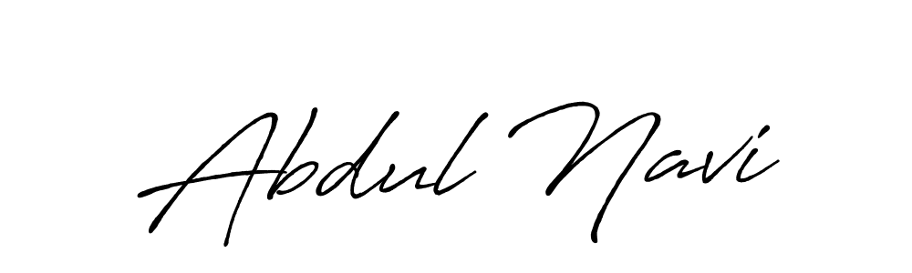 Create a beautiful signature design for name Abdul Navi. With this signature (Antro_Vectra_Bolder) fonts, you can make a handwritten signature for free. Abdul Navi signature style 7 images and pictures png