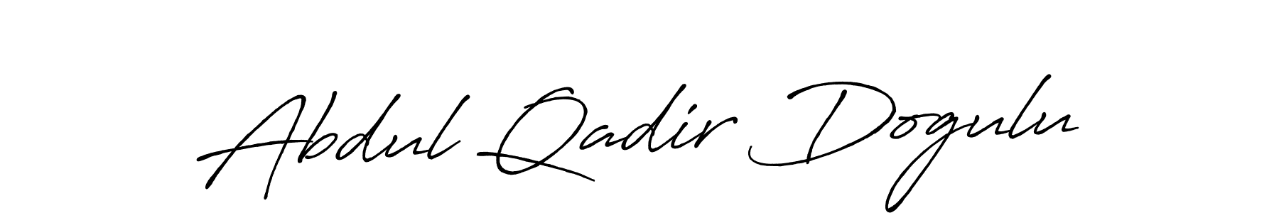 Design your own signature with our free online signature maker. With this signature software, you can create a handwritten (Antro_Vectra_Bolder) signature for name Abdul Qadir Dogulu. Abdul Qadir Dogulu signature style 7 images and pictures png