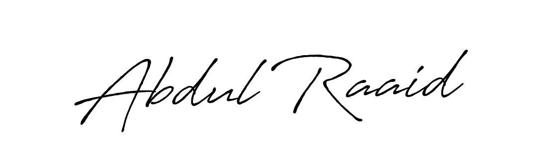 Make a beautiful signature design for name Abdul Raaid. With this signature (Antro_Vectra_Bolder) style, you can create a handwritten signature for free. Abdul Raaid signature style 7 images and pictures png