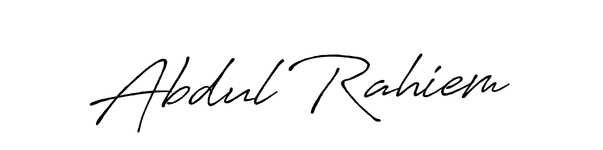 Create a beautiful signature design for name Abdul Rahiem. With this signature (Antro_Vectra_Bolder) fonts, you can make a handwritten signature for free. Abdul Rahiem signature style 7 images and pictures png