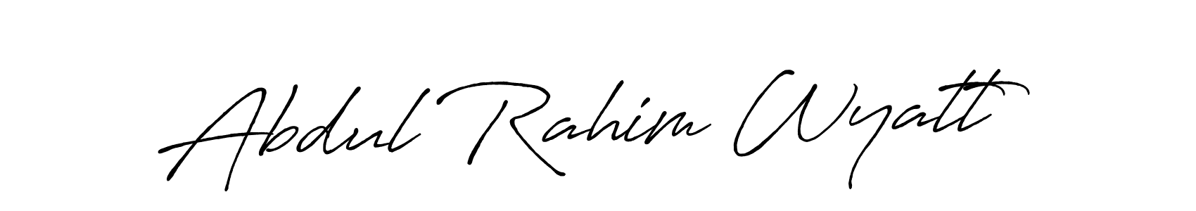 Also You can easily find your signature by using the search form. We will create Abdul Rahim Wyatt name handwritten signature images for you free of cost using Antro_Vectra_Bolder sign style. Abdul Rahim Wyatt signature style 7 images and pictures png