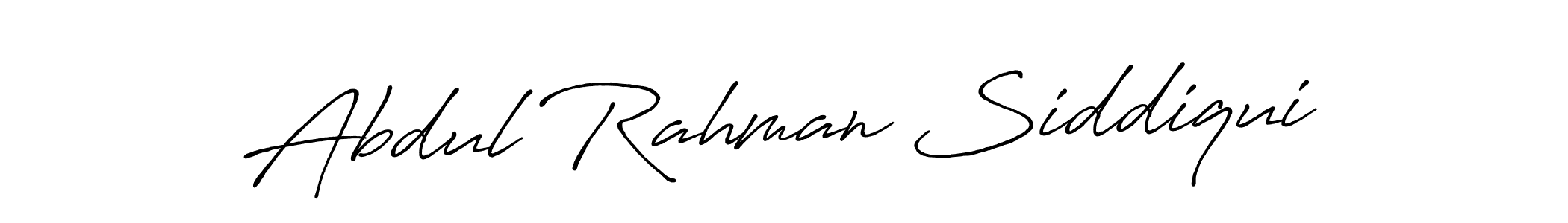 Make a beautiful signature design for name Abdul Rahman Siddiqui. With this signature (Antro_Vectra_Bolder) style, you can create a handwritten signature for free. Abdul Rahman Siddiqui signature style 7 images and pictures png