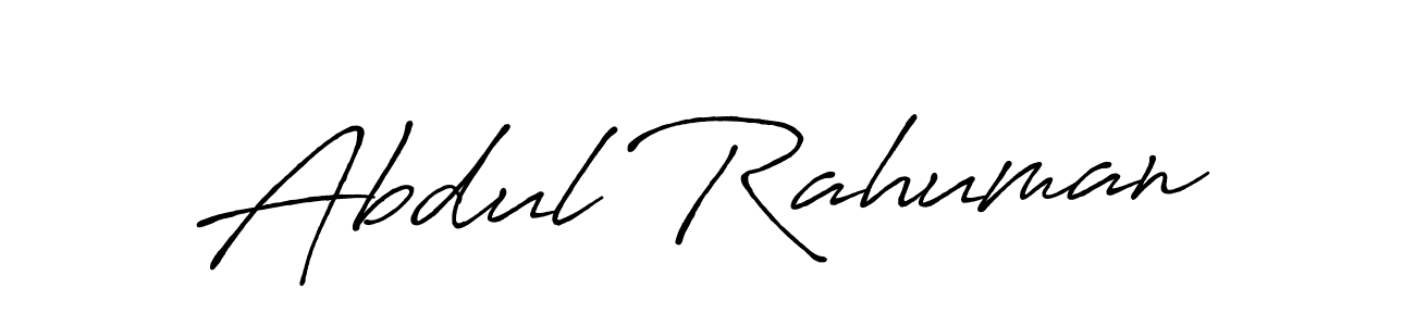 The best way (Antro_Vectra_Bolder) to make a short signature is to pick only two or three words in your name. The name Abdul Rahuman include a total of six letters. For converting this name. Abdul Rahuman signature style 7 images and pictures png