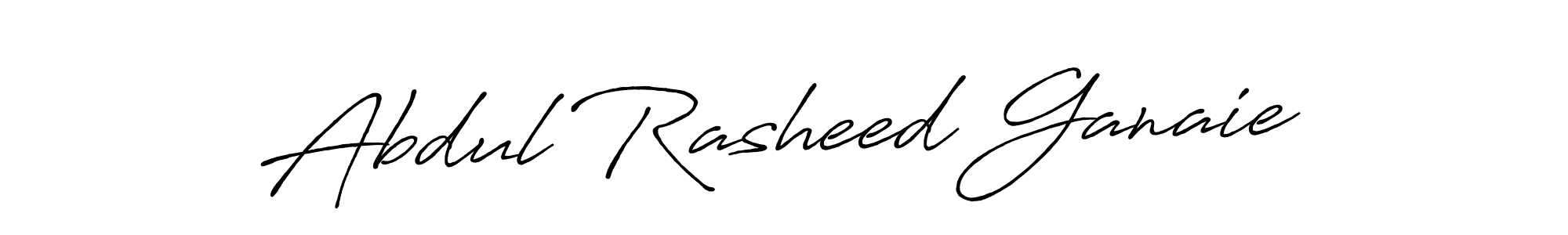 How to make Abdul Rasheed Ganaie name signature. Use Antro_Vectra_Bolder style for creating short signs online. This is the latest handwritten sign. Abdul Rasheed Ganaie signature style 7 images and pictures png