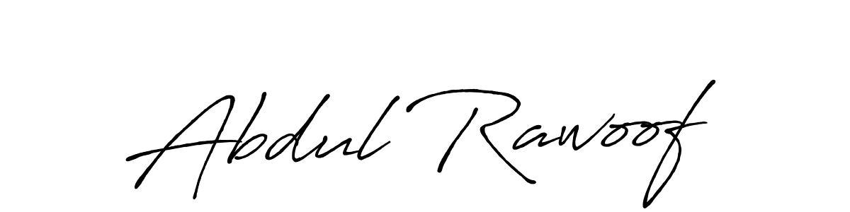 Create a beautiful signature design for name Abdul Rawoof. With this signature (Antro_Vectra_Bolder) fonts, you can make a handwritten signature for free. Abdul Rawoof signature style 7 images and pictures png