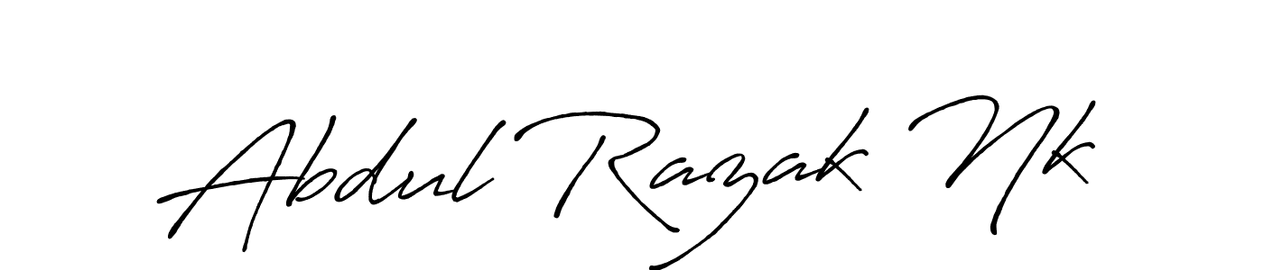 Also You can easily find your signature by using the search form. We will create Abdul Razak Nk name handwritten signature images for you free of cost using Antro_Vectra_Bolder sign style. Abdul Razak Nk signature style 7 images and pictures png