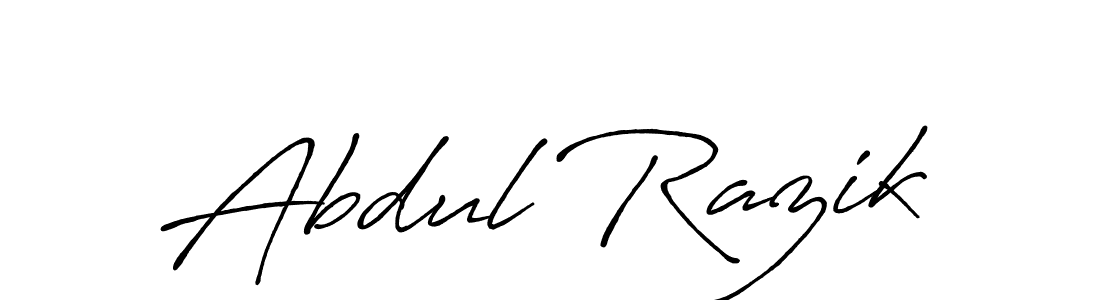 Create a beautiful signature design for name Abdul Razik. With this signature (Antro_Vectra_Bolder) fonts, you can make a handwritten signature for free. Abdul Razik signature style 7 images and pictures png