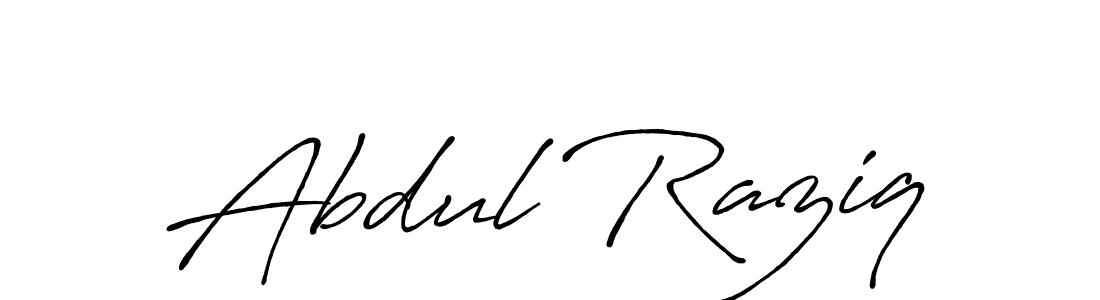 Use a signature maker to create a handwritten signature online. With this signature software, you can design (Antro_Vectra_Bolder) your own signature for name Abdul Raziq. Abdul Raziq signature style 7 images and pictures png
