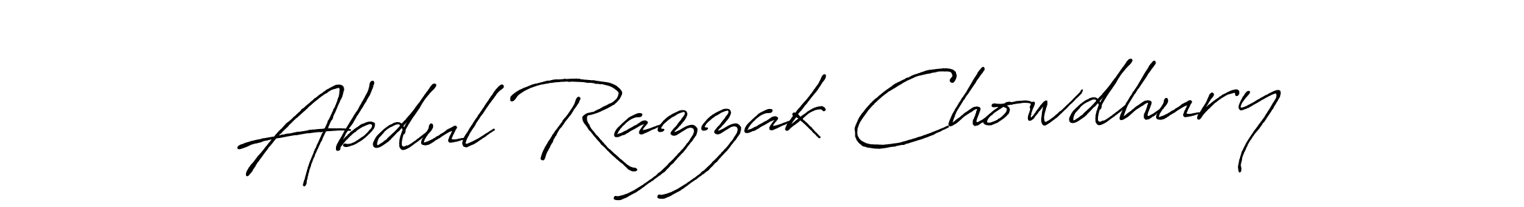Create a beautiful signature design for name Abdul Razzak Chowdhury. With this signature (Antro_Vectra_Bolder) fonts, you can make a handwritten signature for free. Abdul Razzak Chowdhury signature style 7 images and pictures png