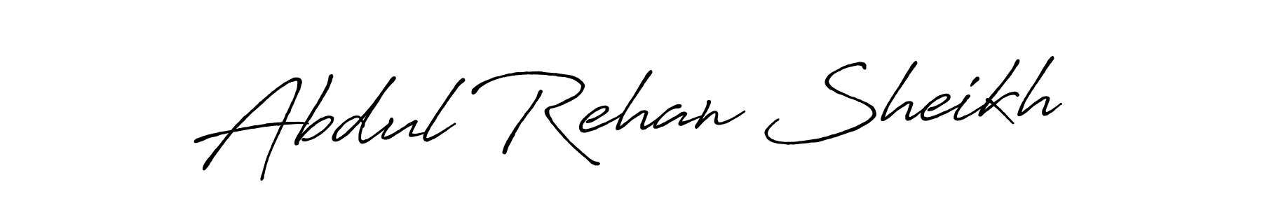 Create a beautiful signature design for name Abdul Rehan Sheikh. With this signature (Antro_Vectra_Bolder) fonts, you can make a handwritten signature for free. Abdul Rehan Sheikh signature style 7 images and pictures png