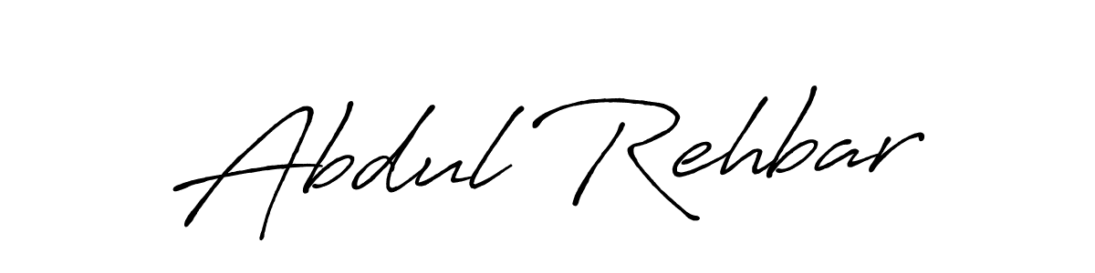 Make a beautiful signature design for name Abdul Rehbar. With this signature (Antro_Vectra_Bolder) style, you can create a handwritten signature for free. Abdul Rehbar signature style 7 images and pictures png