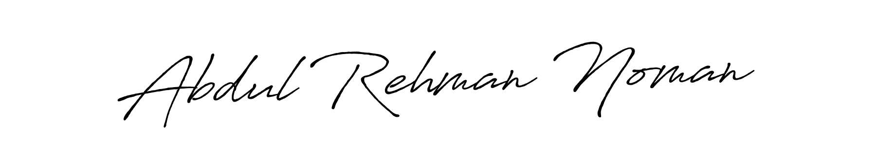 How to make Abdul Rehman Noman name signature. Use Antro_Vectra_Bolder style for creating short signs online. This is the latest handwritten sign. Abdul Rehman Noman signature style 7 images and pictures png