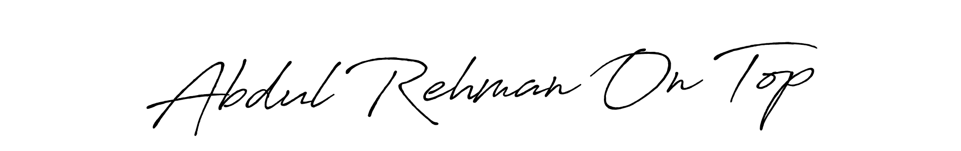 How to Draw Abdul Rehman On Top signature style? Antro_Vectra_Bolder is a latest design signature styles for name Abdul Rehman On Top. Abdul Rehman On Top signature style 7 images and pictures png