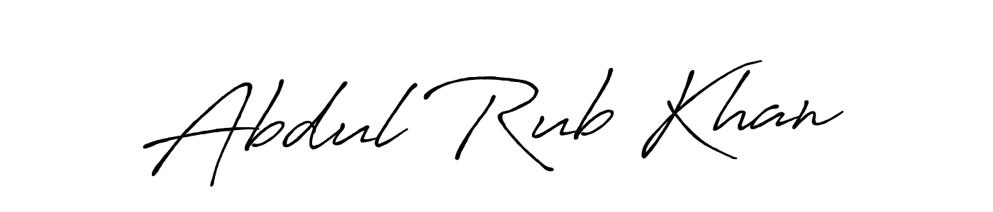 Abdul Rub Khan stylish signature style. Best Handwritten Sign (Antro_Vectra_Bolder) for my name. Handwritten Signature Collection Ideas for my name Abdul Rub Khan. Abdul Rub Khan signature style 7 images and pictures png