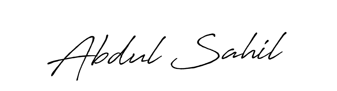 Design your own signature with our free online signature maker. With this signature software, you can create a handwritten (Antro_Vectra_Bolder) signature for name Abdul Sahil. Abdul Sahil signature style 7 images and pictures png