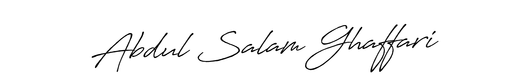 Abdul Salam Ghaffari stylish signature style. Best Handwritten Sign (Antro_Vectra_Bolder) for my name. Handwritten Signature Collection Ideas for my name Abdul Salam Ghaffari. Abdul Salam Ghaffari signature style 7 images and pictures png