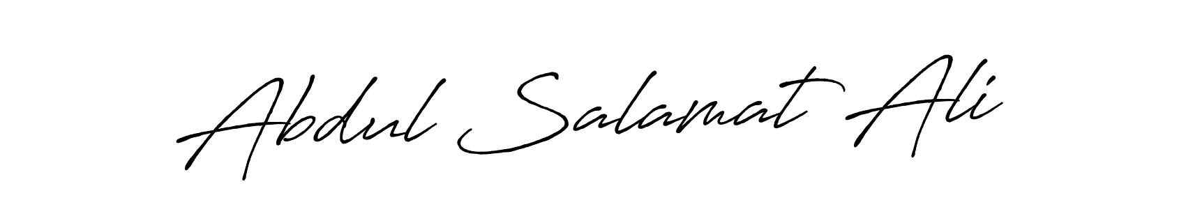 How to make Abdul Salamat Ali name signature. Use Antro_Vectra_Bolder style for creating short signs online. This is the latest handwritten sign. Abdul Salamat Ali signature style 7 images and pictures png