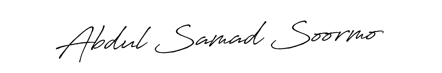 Make a beautiful signature design for name Abdul Samad Soormo. With this signature (Antro_Vectra_Bolder) style, you can create a handwritten signature for free. Abdul Samad Soormo signature style 7 images and pictures png