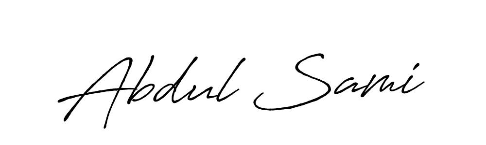 Make a beautiful signature design for name Abdul Sami. With this signature (Antro_Vectra_Bolder) style, you can create a handwritten signature for free. Abdul Sami signature style 7 images and pictures png