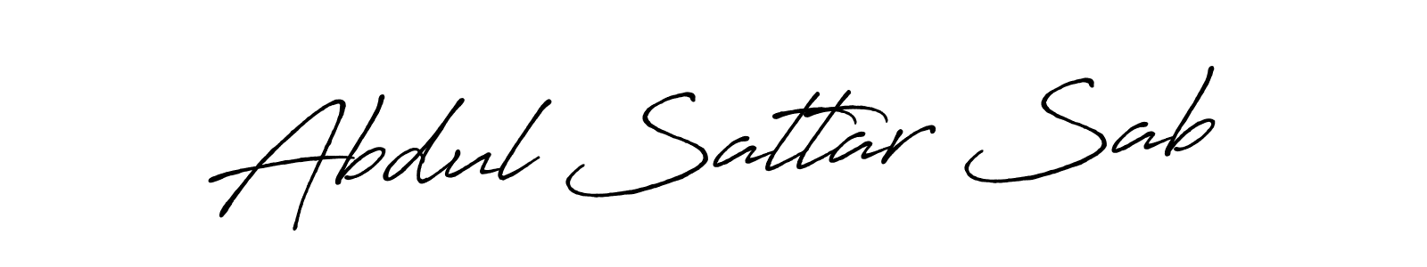 Create a beautiful signature design for name Abdul Sattar Sab. With this signature (Antro_Vectra_Bolder) fonts, you can make a handwritten signature for free. Abdul Sattar Sab signature style 7 images and pictures png