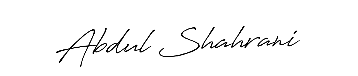 Use a signature maker to create a handwritten signature online. With this signature software, you can design (Antro_Vectra_Bolder) your own signature for name Abdul Shahrani. Abdul Shahrani signature style 7 images and pictures png