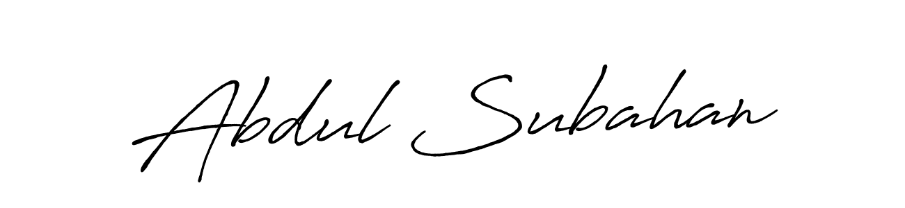 It looks lik you need a new signature style for name Abdul Subahan. Design unique handwritten (Antro_Vectra_Bolder) signature with our free signature maker in just a few clicks. Abdul Subahan signature style 7 images and pictures png