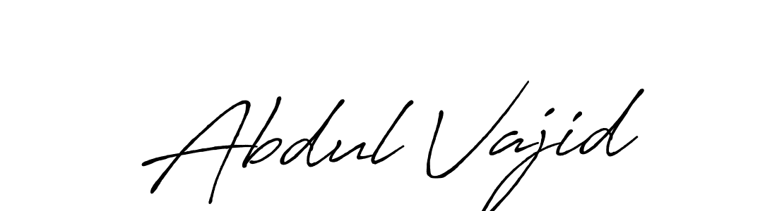 Use a signature maker to create a handwritten signature online. With this signature software, you can design (Antro_Vectra_Bolder) your own signature for name Abdul Vajid. Abdul Vajid signature style 7 images and pictures png