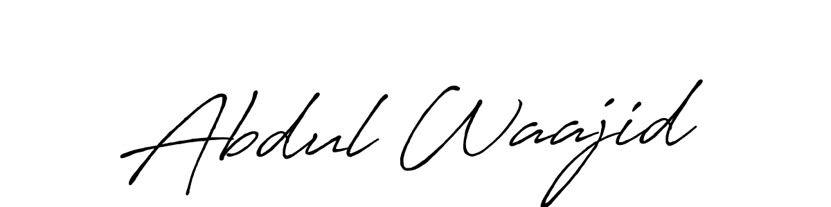 Use a signature maker to create a handwritten signature online. With this signature software, you can design (Antro_Vectra_Bolder) your own signature for name Abdul Waajid. Abdul Waajid signature style 7 images and pictures png