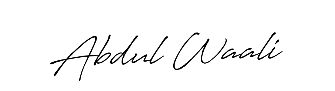 Create a beautiful signature design for name Abdul Waali. With this signature (Antro_Vectra_Bolder) fonts, you can make a handwritten signature for free. Abdul Waali signature style 7 images and pictures png