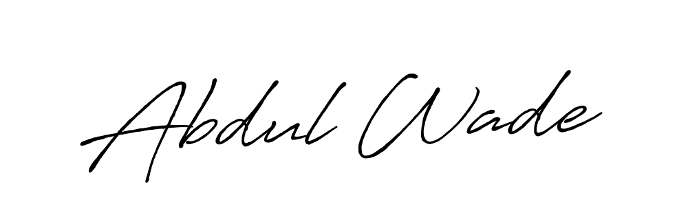 Abdul Wade stylish signature style. Best Handwritten Sign (Antro_Vectra_Bolder) for my name. Handwritten Signature Collection Ideas for my name Abdul Wade. Abdul Wade signature style 7 images and pictures png