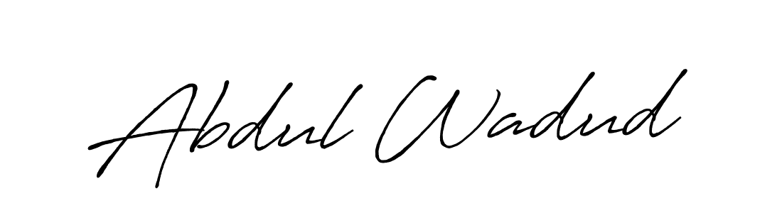 How to make Abdul Wadud name signature. Use Antro_Vectra_Bolder style for creating short signs online. This is the latest handwritten sign. Abdul Wadud signature style 7 images and pictures png